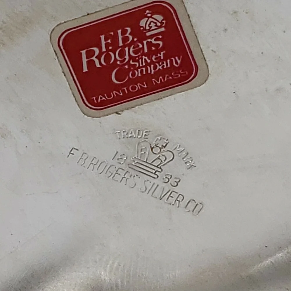 F.B Rogers Silver Co. Drum‎ Jelly Jar -  great for Christmas party serving w/tag